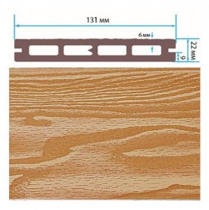 Террасная доска Terrapol Смарт 3D Пустотелая с пазом Дуб Севилья