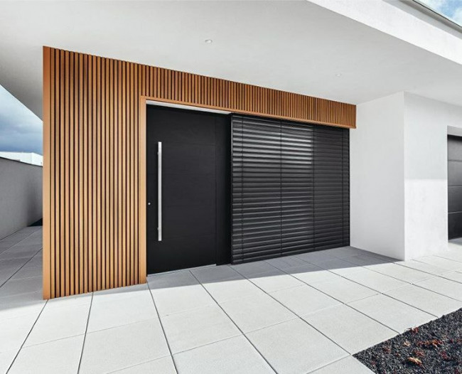 Стеновые реечные панели из ДПК CM Wall Орех Стеновые реечные панели из ДПК CM Wall Орех